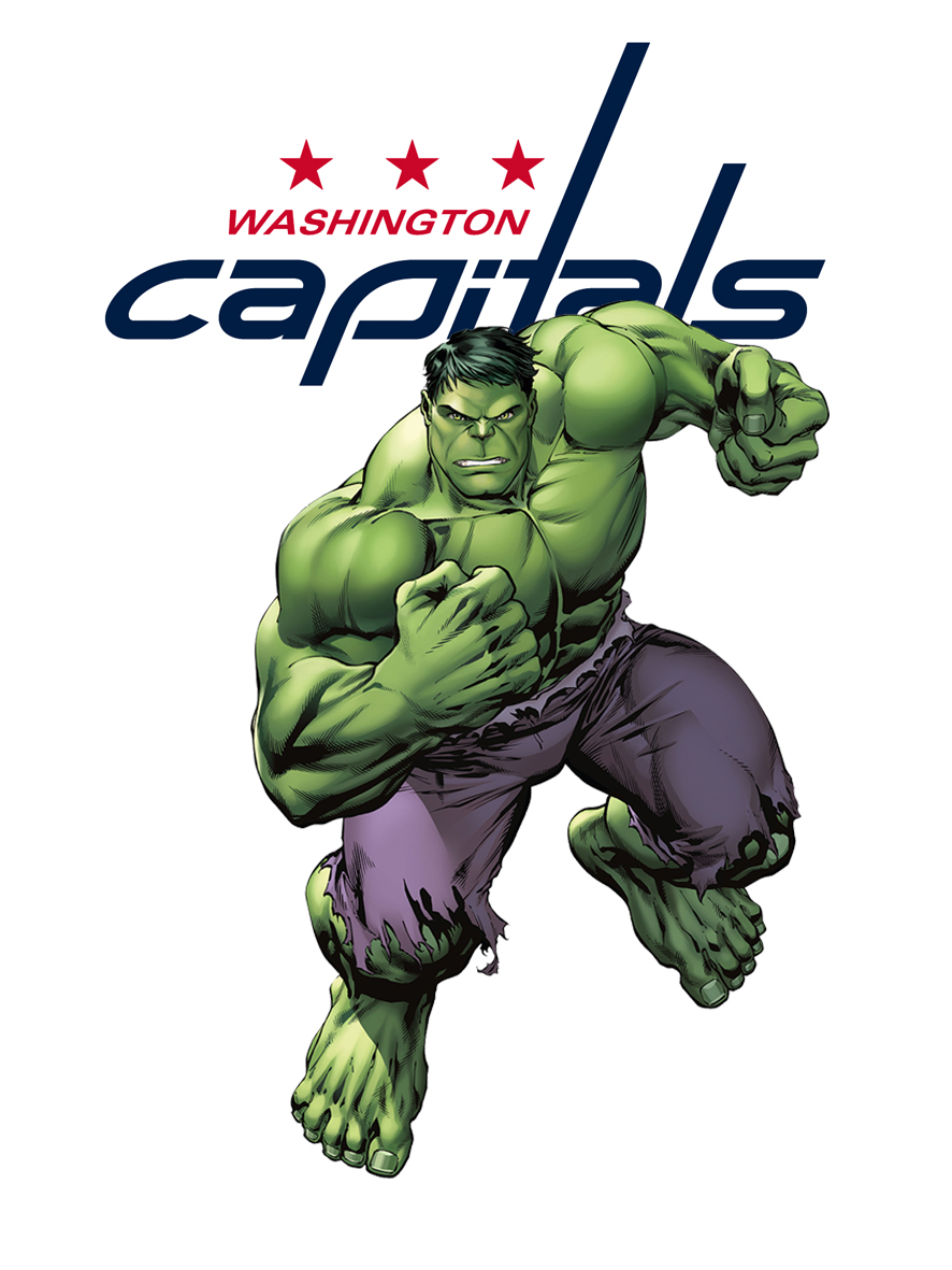 Washington Capitals Hulk Logo iron on paper